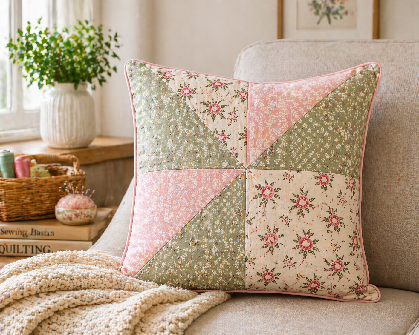 Easy pillow cover sewing idea for beginners